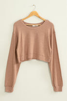 Drop-Shoulder Cropped Sweatshirt- HYFVE - RARA Boutique 