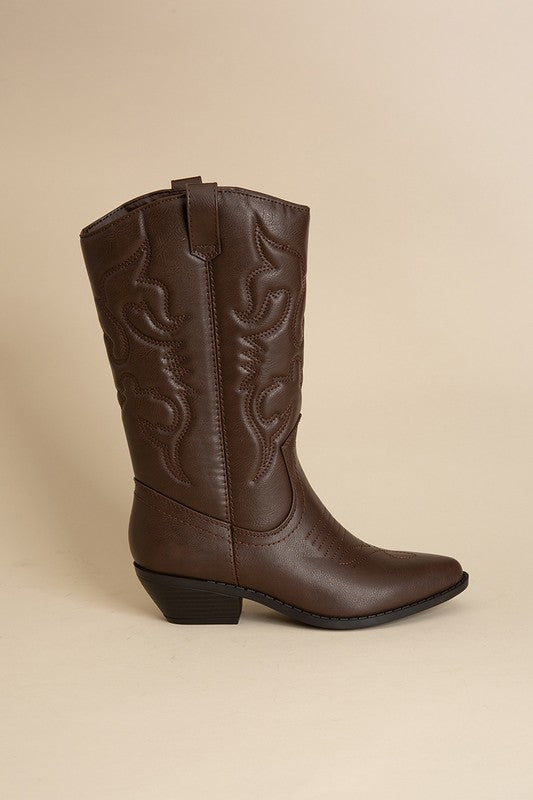 Tall Western Boots with Pointed Toe - RARA Boutique 