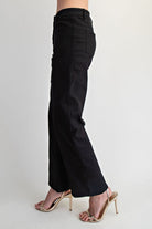 RARA Boutique Twill Patch Pocket Straight Leg Cropped Pants, beige color, featuring front patch pockets and a tailored fit.