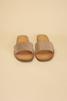 Flat Open Toe Rhinestone Slides - RARA Boutique 