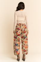 Vintage Floral Tapestry High-Rise Barrel Leg Pants - Davi & Dani - RARA Boutique 