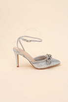 Rhinestone Double Bow Pointed Toe Heel - RARA Boutique 