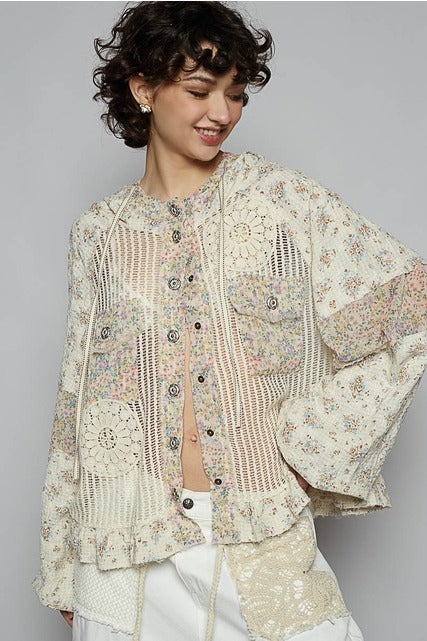 Lace shacket - Pol - RARA Boutique 