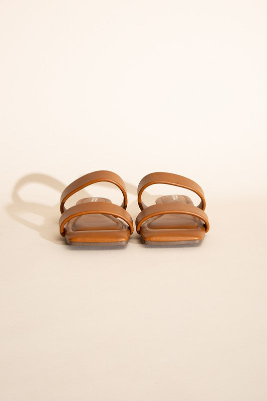 Double Strap Slides Sandals - RARA Boutique 