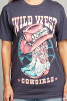 Wild West Cowgirls Graphic Top - RARA Boutique 