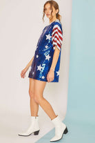 4th of July USA Star Sequin Dress - RARA Boutique 