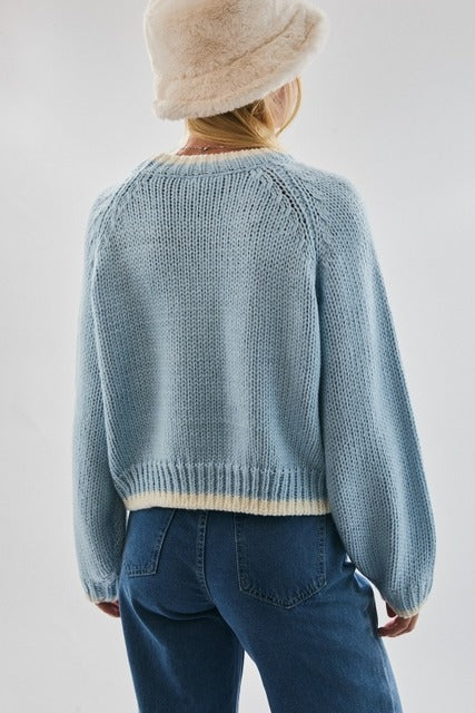 Snow Long Sleeve Cropped Sweater - Le Lis - RARA Boutique 