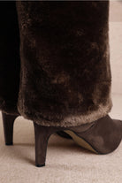 RARA Boutique fur boots in a cozy mid-calf style with soft textured lining