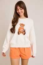 Long Sleeve Football Teddy Bear Sweater - Le Lis - RARA Boutique 