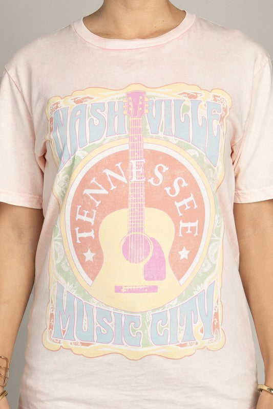 Nashville Music City Graphic Top - RARA Boutique 