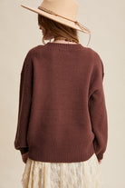 Sequin Bow Western Cowboy Boots Embroidered Sweater - Listicle - RARA Boutique 