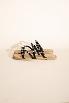 Strappy Stud Flat Slides Sandals - RARA Boutique 