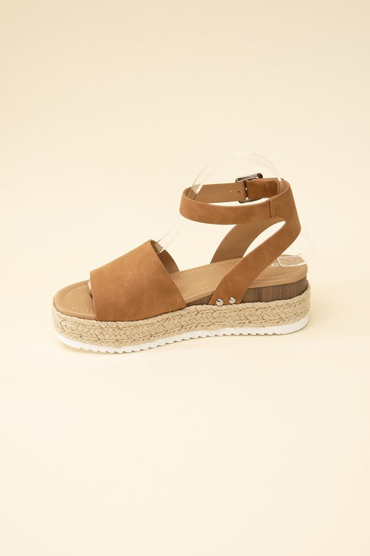 Espadrille Platform Ankle Strap Sandals - RARA Boutique 