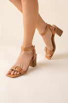 Buckle Sandal Heel with Ankle Strap - RARA Boutique 