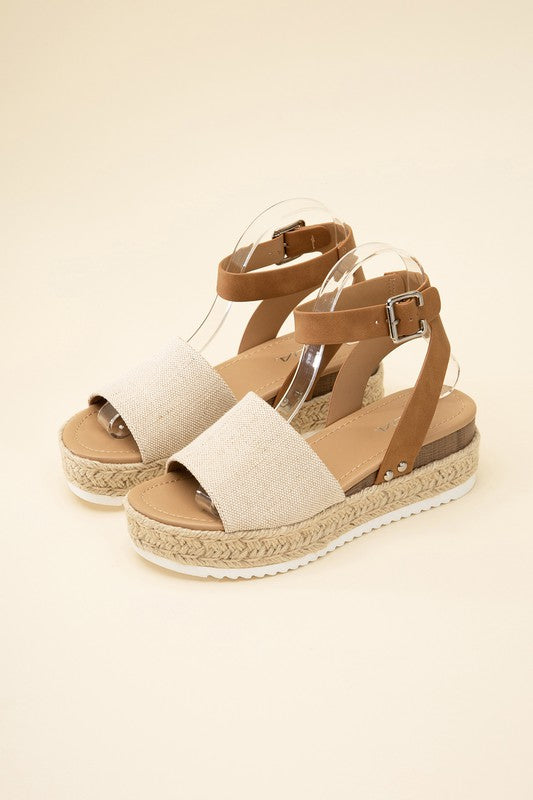 Espadrille Platform Ankle Strap Sandals - RARA Boutique 