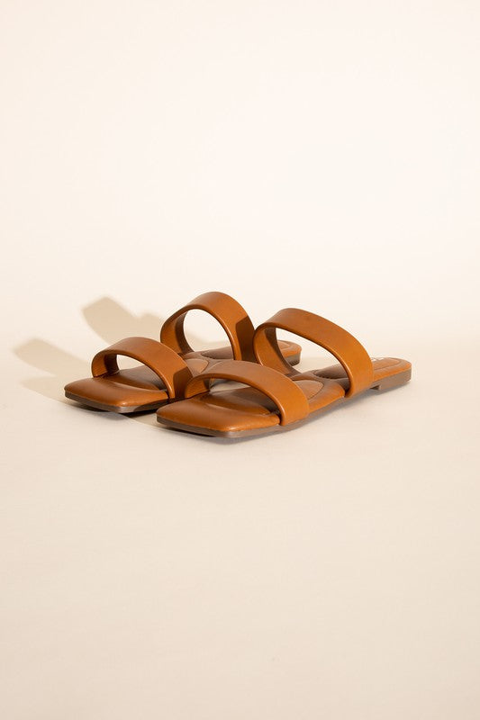 Double Strap Slides Sandals - RARA Boutique 