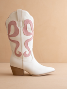Mid-Calf Western Boots with Bows - Oasis Society - RARA Boutique 