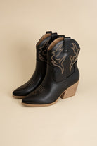 Pointed Toe Western Booties - RARA Boutique 