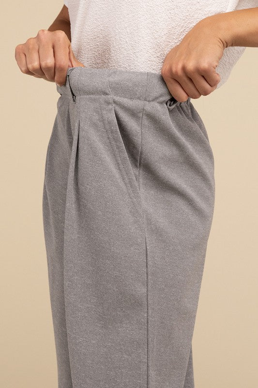 Waffle Trouser Pants with Pockets - RARA Boutique 