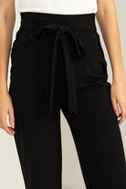 High Waisted Tie Front Flared Pants- HYFIVE - RARA Boutique 