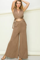 2-Piece Matching Palazzo Pants and Crop Top Set - RARA Boutique 